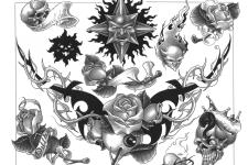 kuru kafa dövme modelleri - skull tattoo
